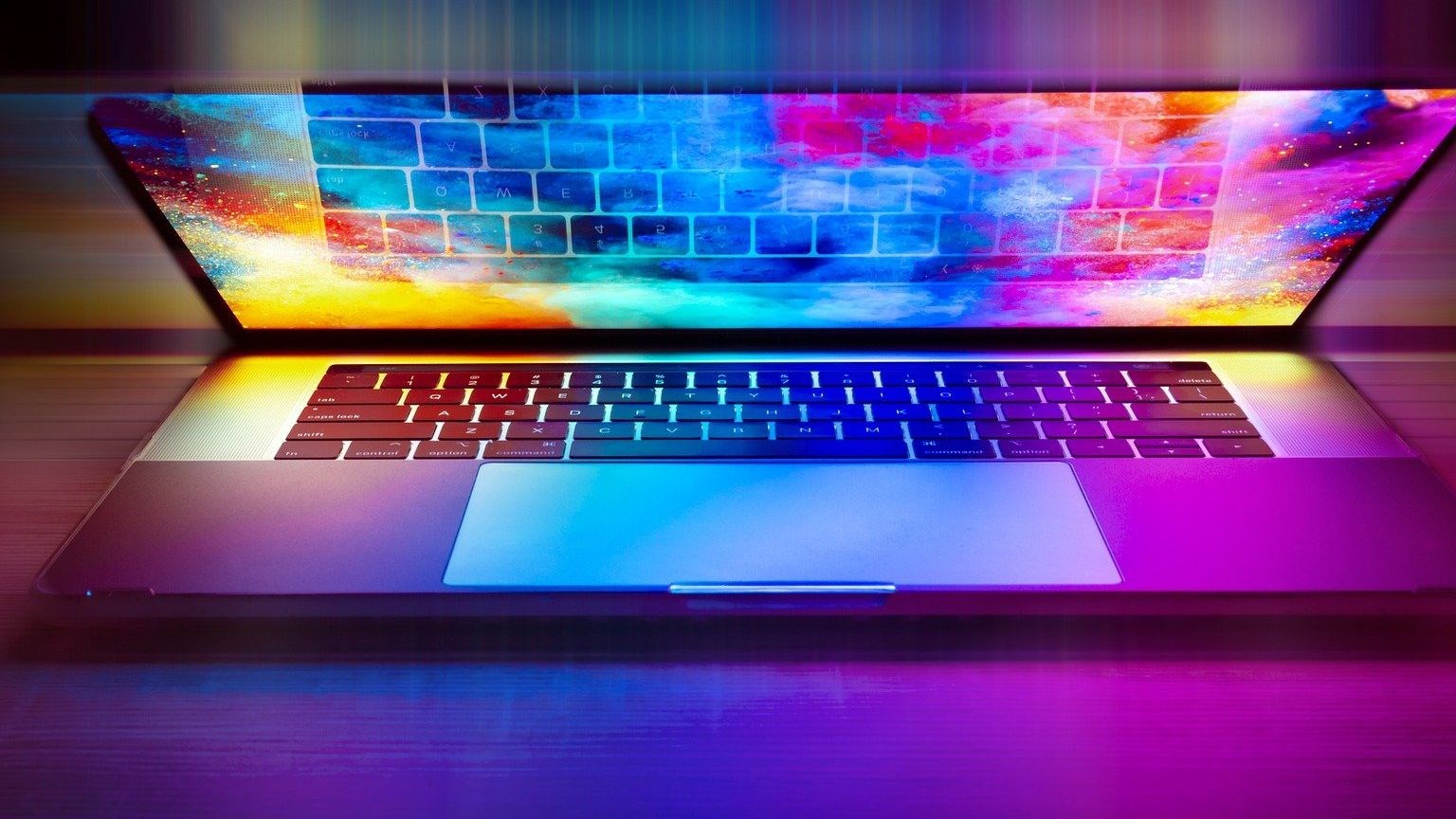 colorful laptop
